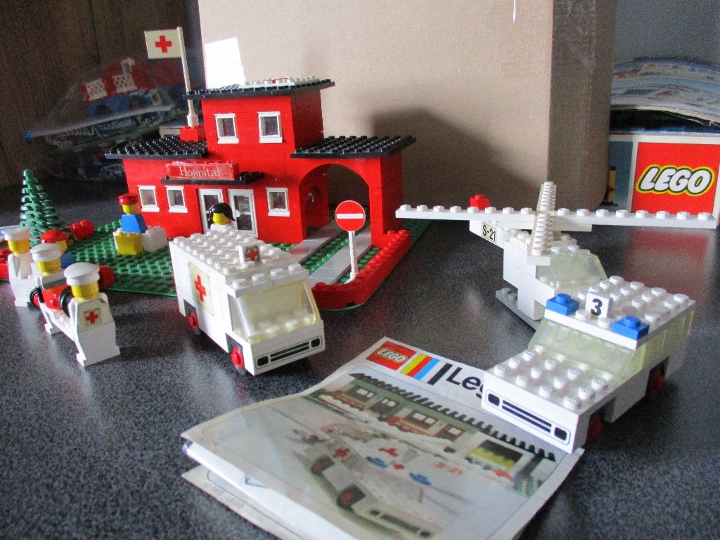 lego set 363-Ziekenhuis met figuren set 653 is extra, Ophalen of Verzenden, Gebruikt, Complete set, Lego