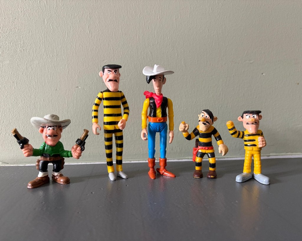 Lucky Luke en de daltons, Ophalen of Verzenden, Overige figuren, Zo goed als nieuw, Beeldje of Figuurtje