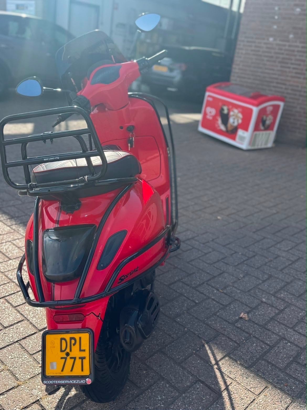 Vespa Sprint Rood -2018, Ophalen, Gebruikt, Maximaal 45 km/u, Vespa S