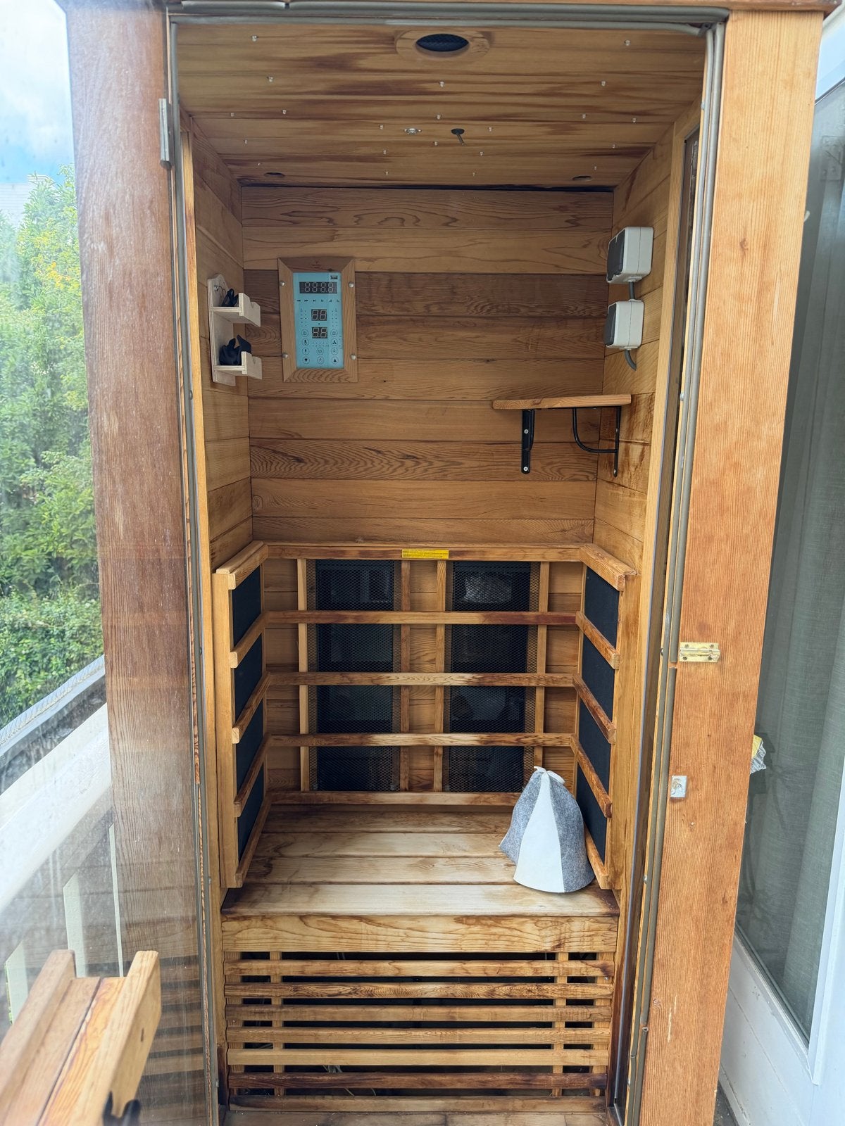 Infrarood Sauna Fonteijn met Waterdicht Dak voor Buiten, Ophalen, Gebruikt, Infrarood, Complete sauna