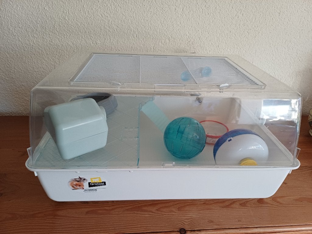 Ferplast hamsterkooi wit zgan met veel accessoires., Minder dan 60 cm, Kooi, Minder dan 75 cm, Ophalen of Verzenden