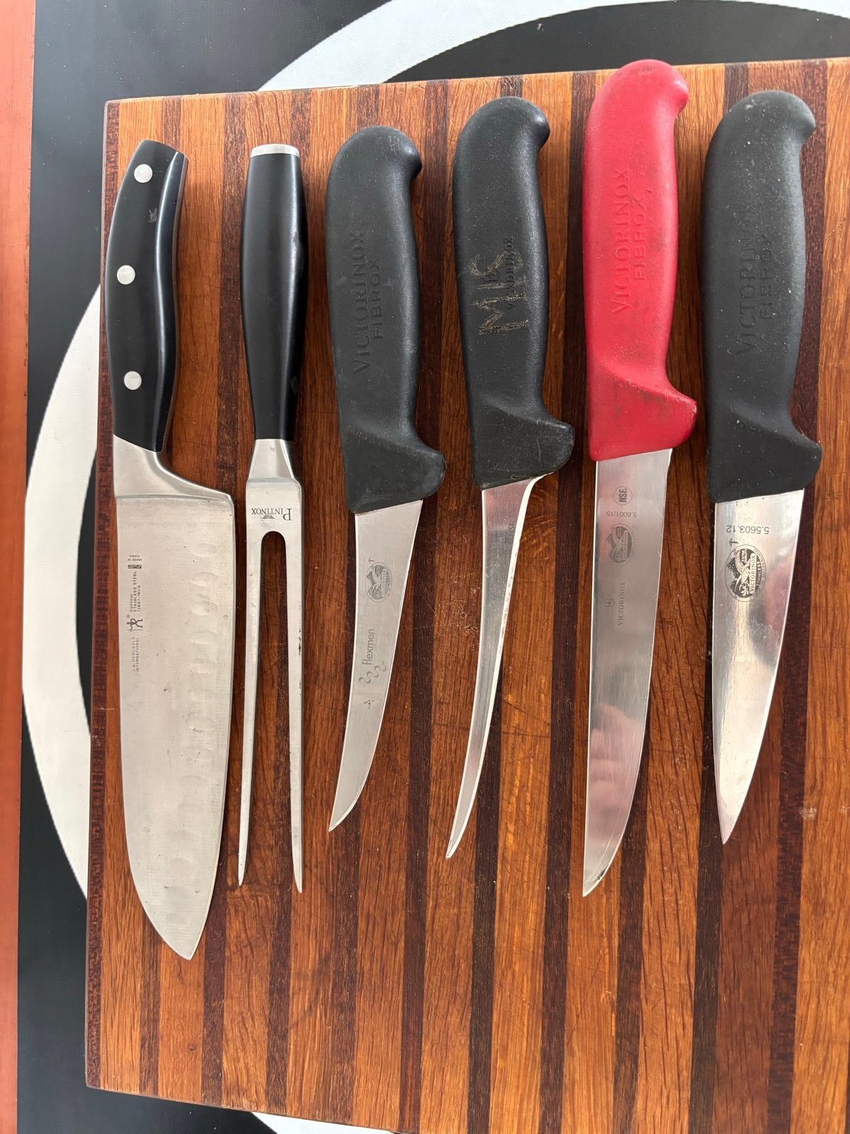 Diverse Messenset: Victorinox, Zwilling, Pintinox, Huis en Inrichting, Keuken | Bestek, Gebruikt, Los bestek, Ophalen of Verzenden