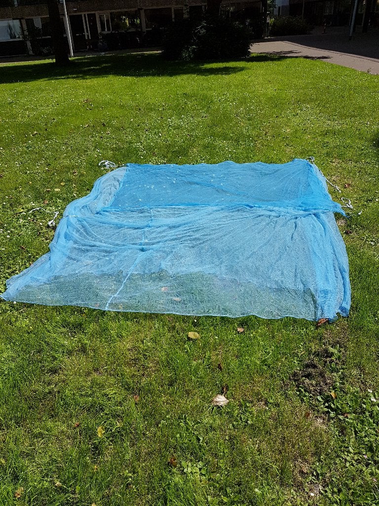 Vierhoekige klamboe voor 1 of 2 personen, Ophalen of Verzenden, Gebruikt