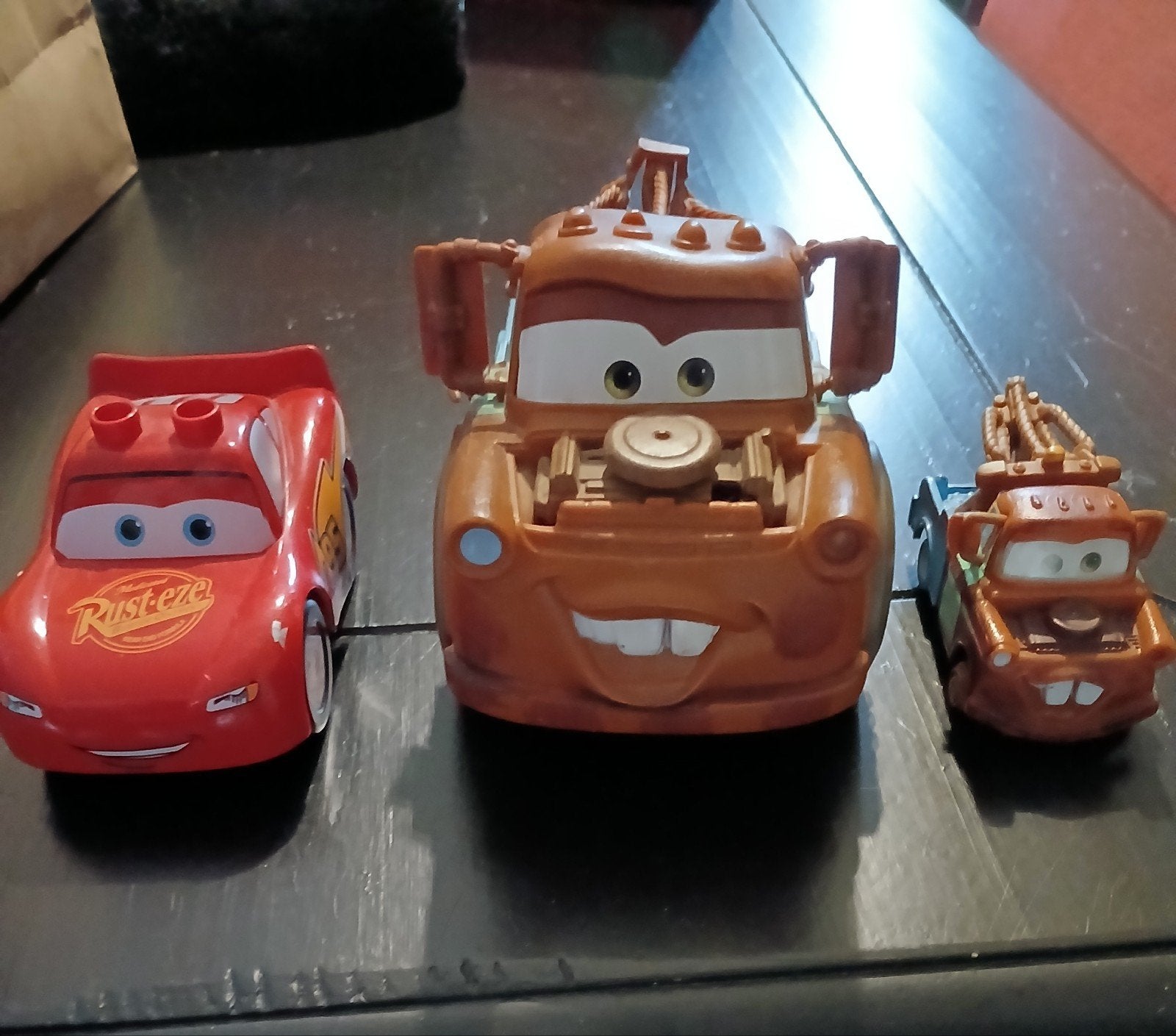 Cars: Bliksem McQueen & Takel Speelgoedfiguren, Kinderen en Baby's, Speelgoed | Speelgoedvoertuigen, Ophalen, Gebruikt