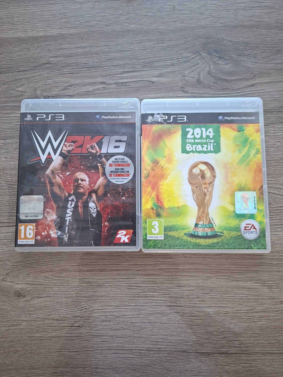 WWE 2K16 & FIFA World Cup Brazil 2014 PS3 Games, Spelcomputers en Games, Ophalen