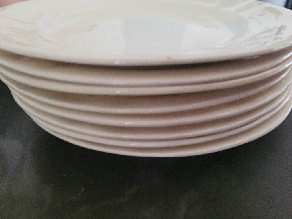 5 antieke diner borden Societe Ceramique p/st 3 euro