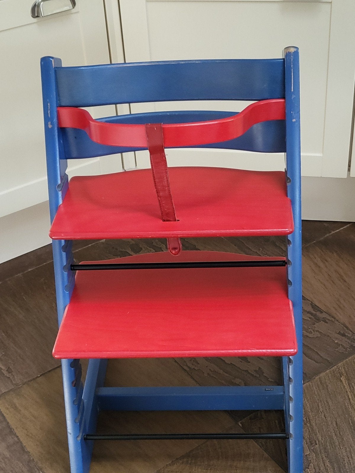 Stokke Tripp Trapp kinderstoel - Blauw/Rood, Ophalen