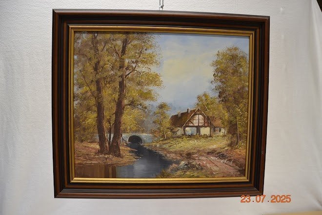Olieverfschilderij van H. Kok, Antiek en Kunst, Ophalen of Verzenden