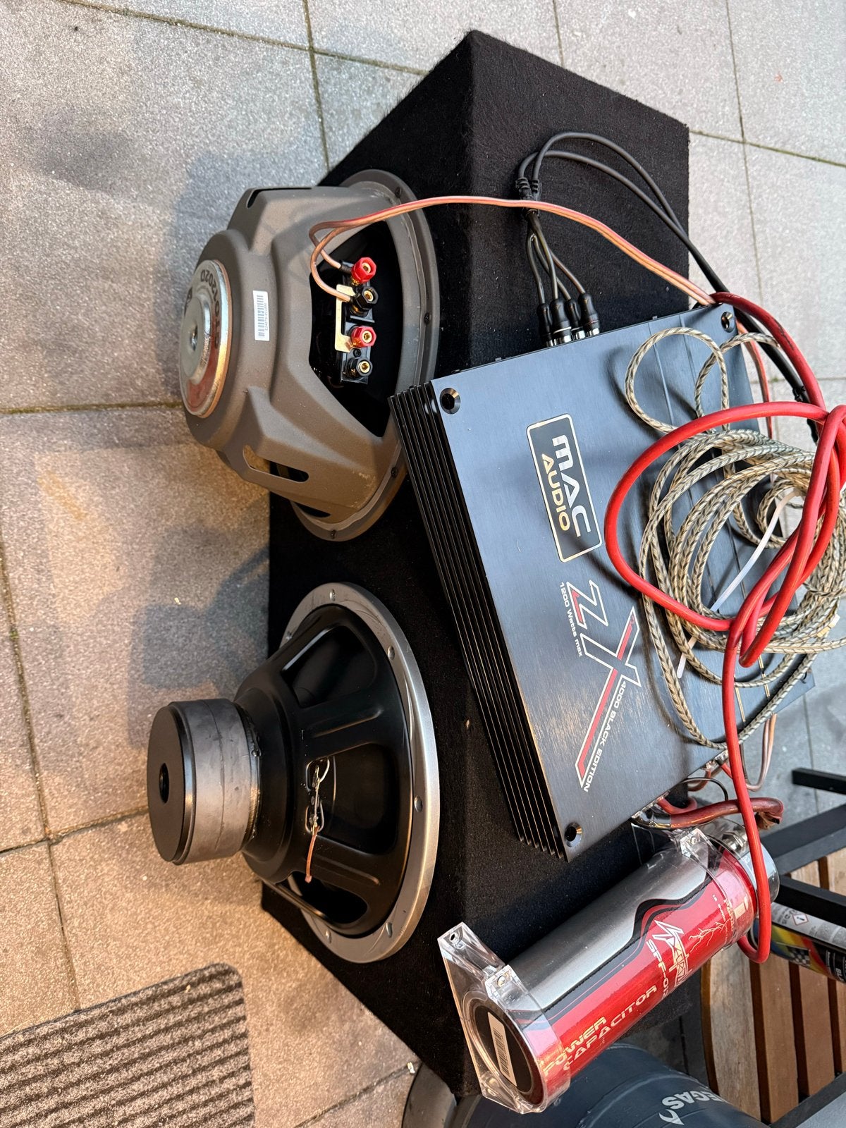 JBL Subwoofer Set 2x 1300W met Mac Audio Versterker, Ophalen of Verzenden, Gebruikt