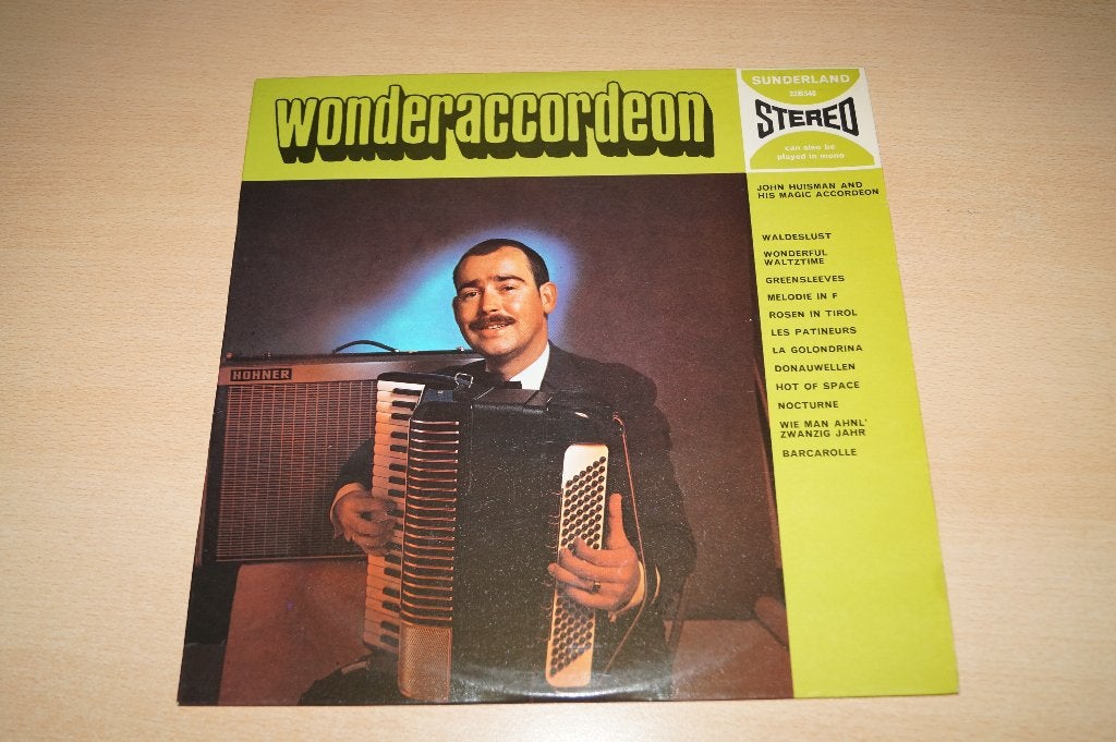 LP John Huisman (John Woodhouse) - Wonderaccordeon - krasvry, Ophalen, LP, Pop, Zo goed als nieuw