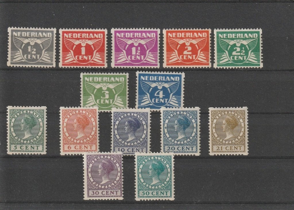Nederland 1930, NVPH R57 t/m R70, Roltanding, Ongebruikt., Verzenden, T/m 1940, Postfris