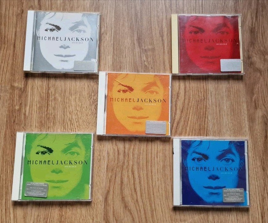 5x Michael Jackson - Invincible CD's (verschillende covers), Verzenden, Gebruikt, Cd of Plaat