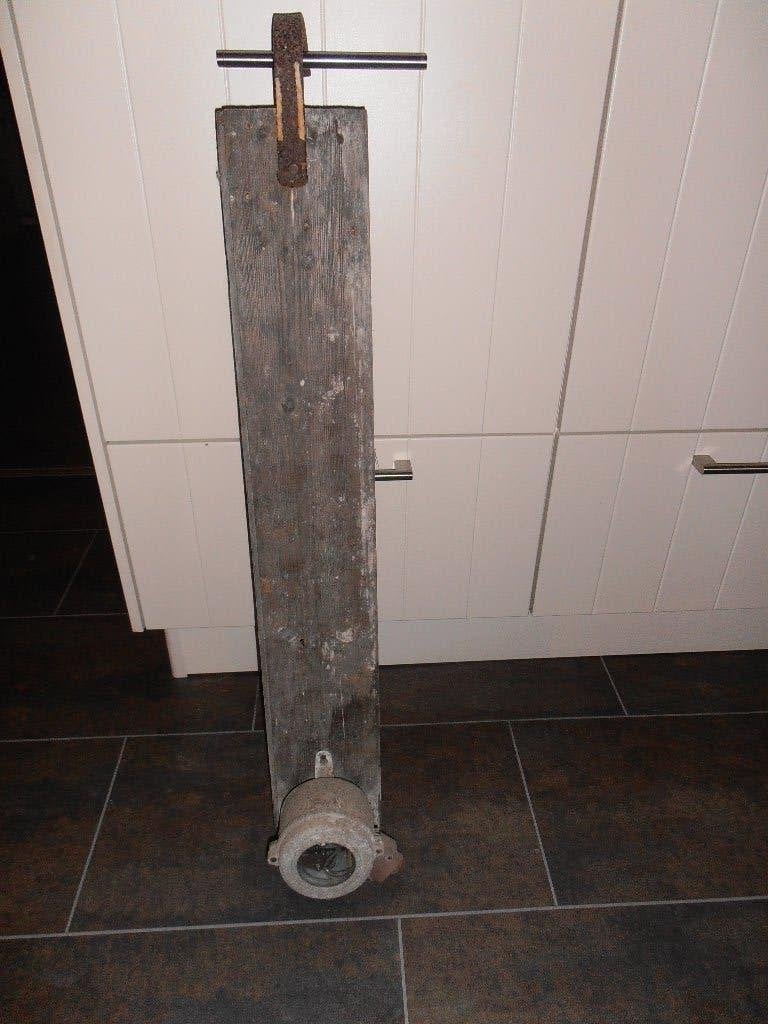 Antieke thermosstaat uit 1965 op origineel steigerhout, Ophalen of Verzenden