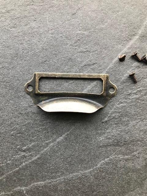 Handgreep apothekerskast etiketgreep handvat ladekast 7 cm, Verburgt Vintage, Nieuw, Ophalen of Verzenden, https://verburgtvintage.nl/#contact