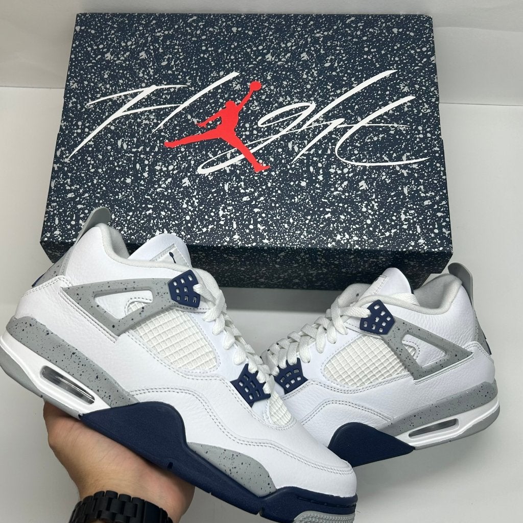 Jordan 4 Retro Midnight Navy - Maat 43, Kleding | Heren, Schoenen, Jordan 4 Retro, Wit, Nieuw, Ophalen of Verzenden