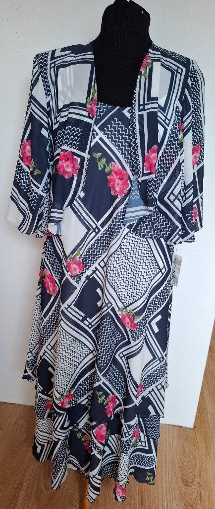 NIEUW. Prachtige set jurk en jasje mt. 54  van Georgedé, Jurk, Georgede, Nieuw, Verzenden