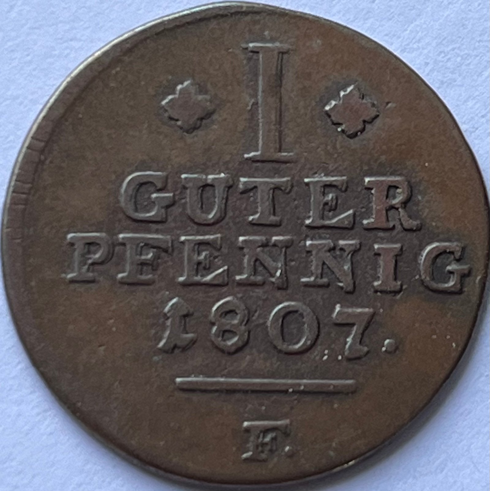 Schaumburg-Hessen guter pfennig 1807, Ophalen of Verzenden, Duitsland, Losse munt
