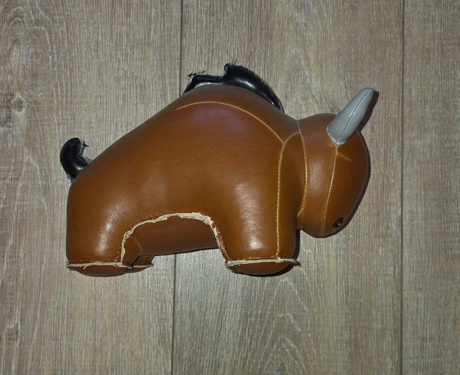 Leren stier boekensteun - Uniek en decoratief, Ophalen, Gebruikt, Leer, Overige stijlen