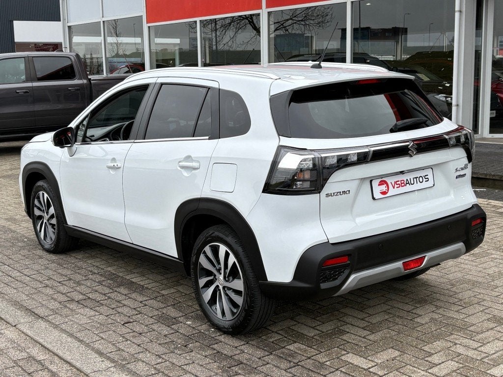 Suzuki S-CROSS SX4 1.4 BOOSTER-JET HYBRID 4x4 FACELIFT HALF-, Gebruikt, Met garantie (alle), Wit, Leder