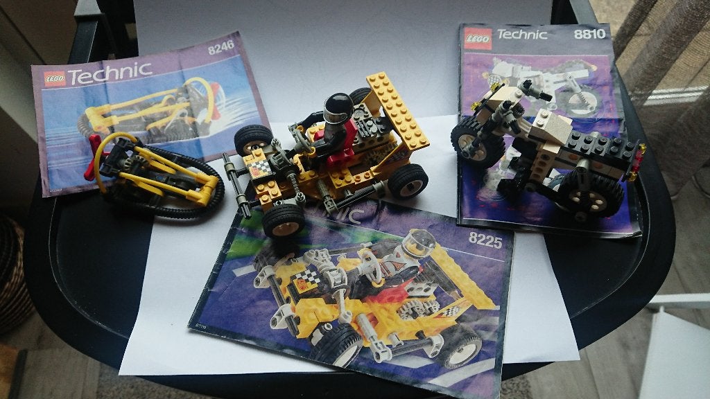 Lego Technic 8225 Road Rally 8246 Hydro Race 8810 Cafe Racer, Gebruikt, Lego, Inclusief instructies, Ophalen of Verzenden