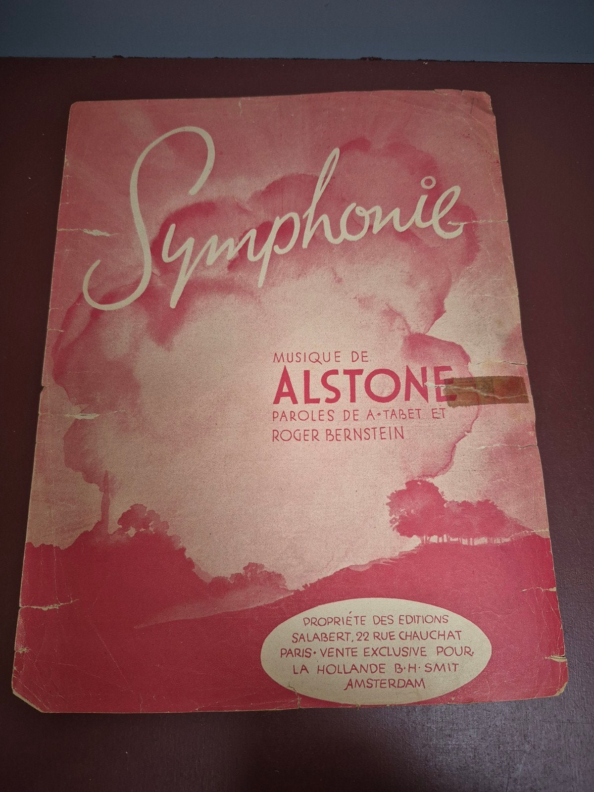 Symphonie - Alstone - Vintage bladmuziek, Muziek en Instrumenten, Piano, Gebruikt, Klassiek, Ophalen of Verzenden