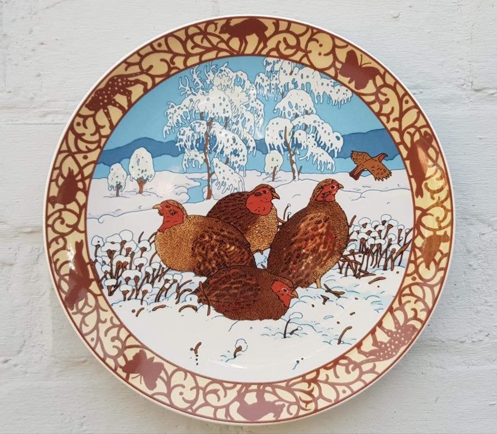 Vintage wandbord Villeroy & Boch patrijs. Wwf s.o.s., Ophalen of Verzenden