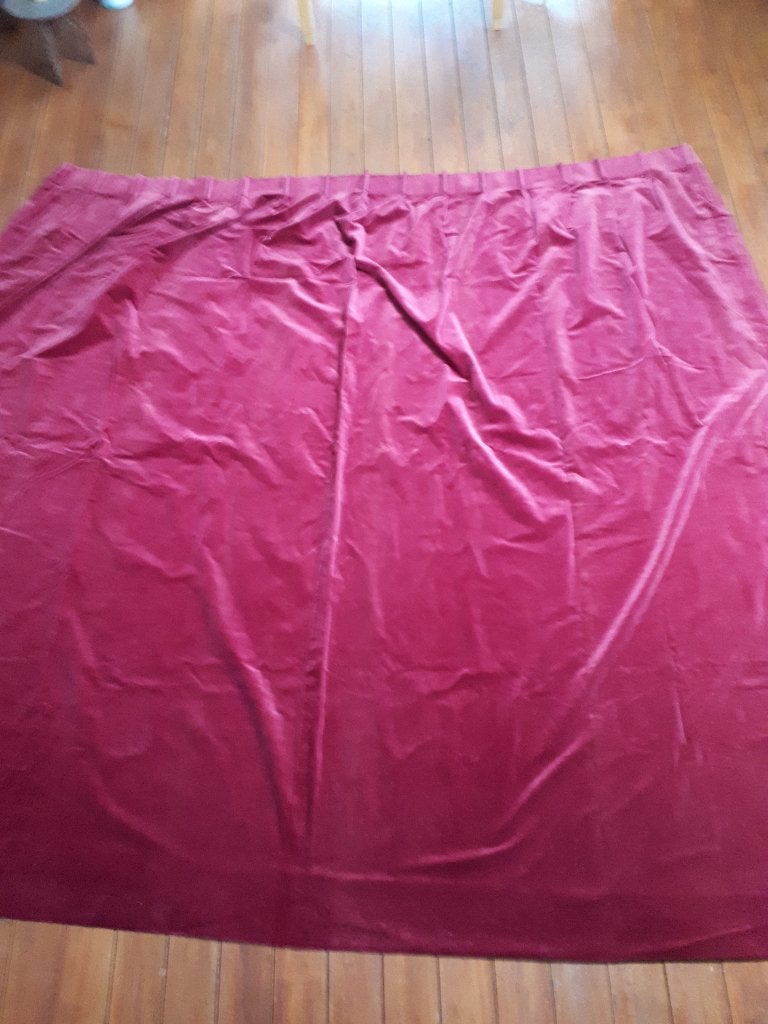 4x Velours gordijnen bordeauxrood vintage, Ophalen, Overige materialen, Gebruikt, 190 cm