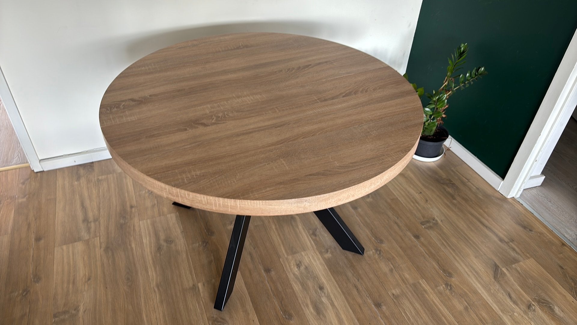 Uitschuifbare eetkamertafel voor 4/8 personen, Huis en Inrichting, Tafels | Eettafels, Ophalen, Rond, 200 cm of meer, 50 tot 100 cm