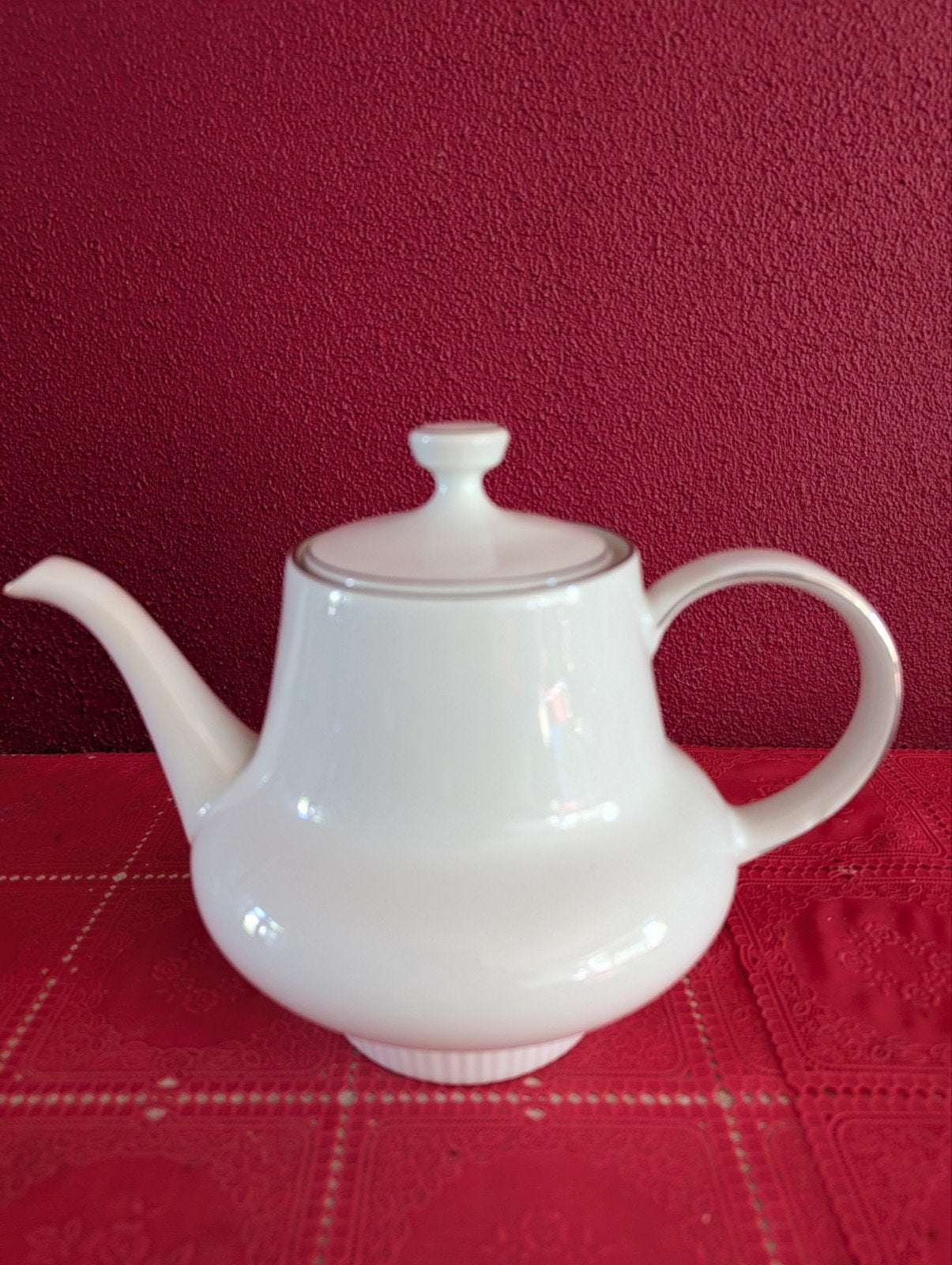 Vintage EL.M.A. Bavaria theepot met zilveren rand, Antiek en Kunst, Ophalen of Verzenden