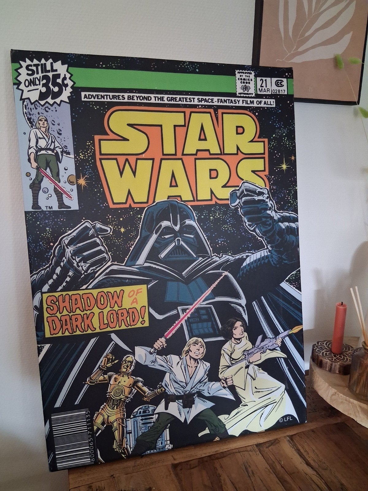 Star Wars Canvas Schilderij 50x70 cm - Prima Staat, Verzamelen, Ophalen, Zo goed als nieuw, Boek of Poster