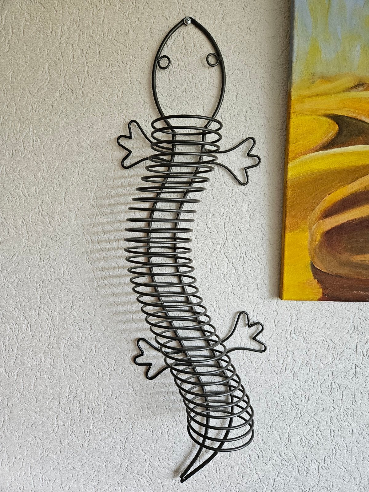 Metalen salamander voor CD's - 82 cm lang, Huis en Inrichting, Ophalen, Zo goed als nieuw, Metaal, 25 tot 75 discs