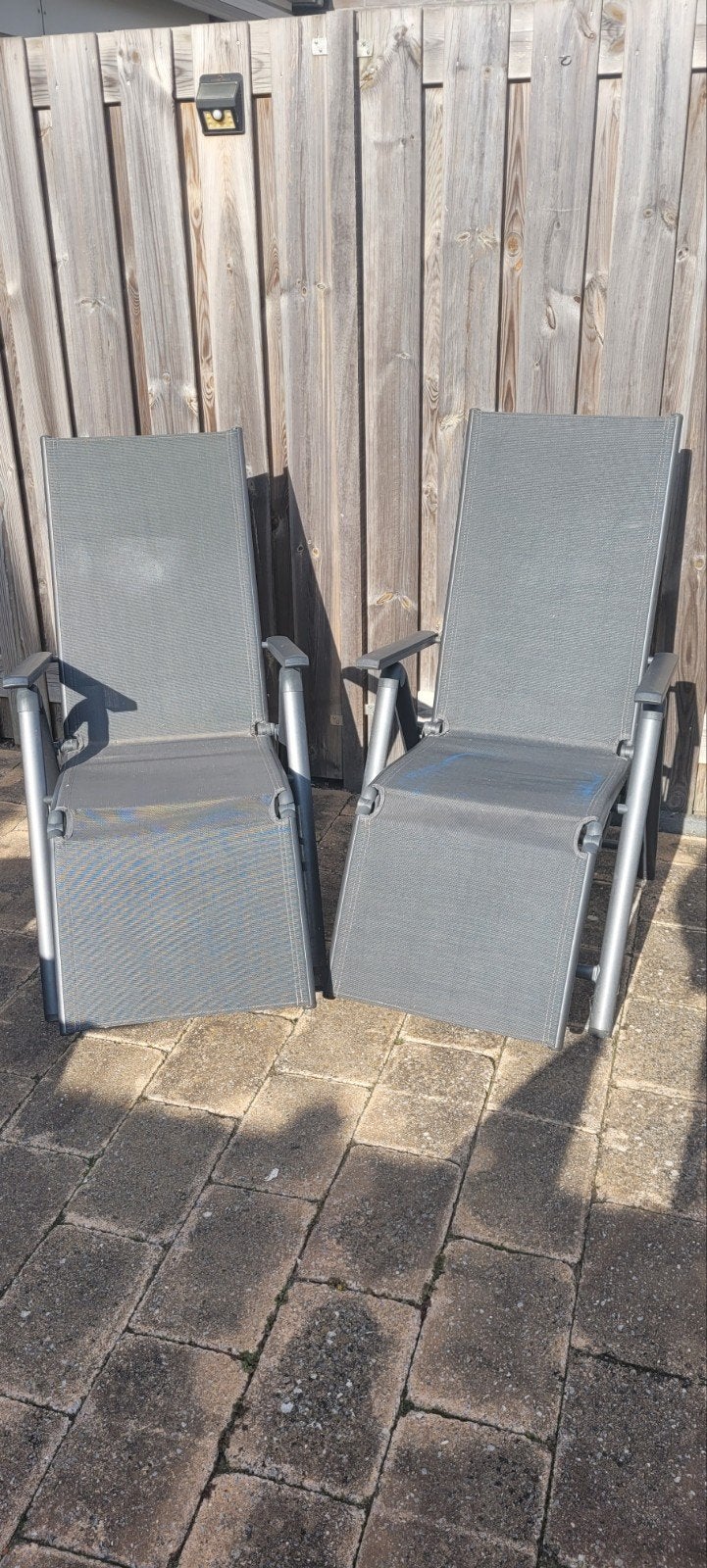 2 standen/ligstoel, Tuin en Terras, Ophalen, Zo goed als nieuw, Metaal, Inklapbaar