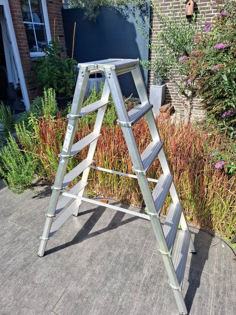 Dubbele trap ladder 2x6 treden, Ophalen, Zo goed als nieuw, Trap, Minder dan 2 meter