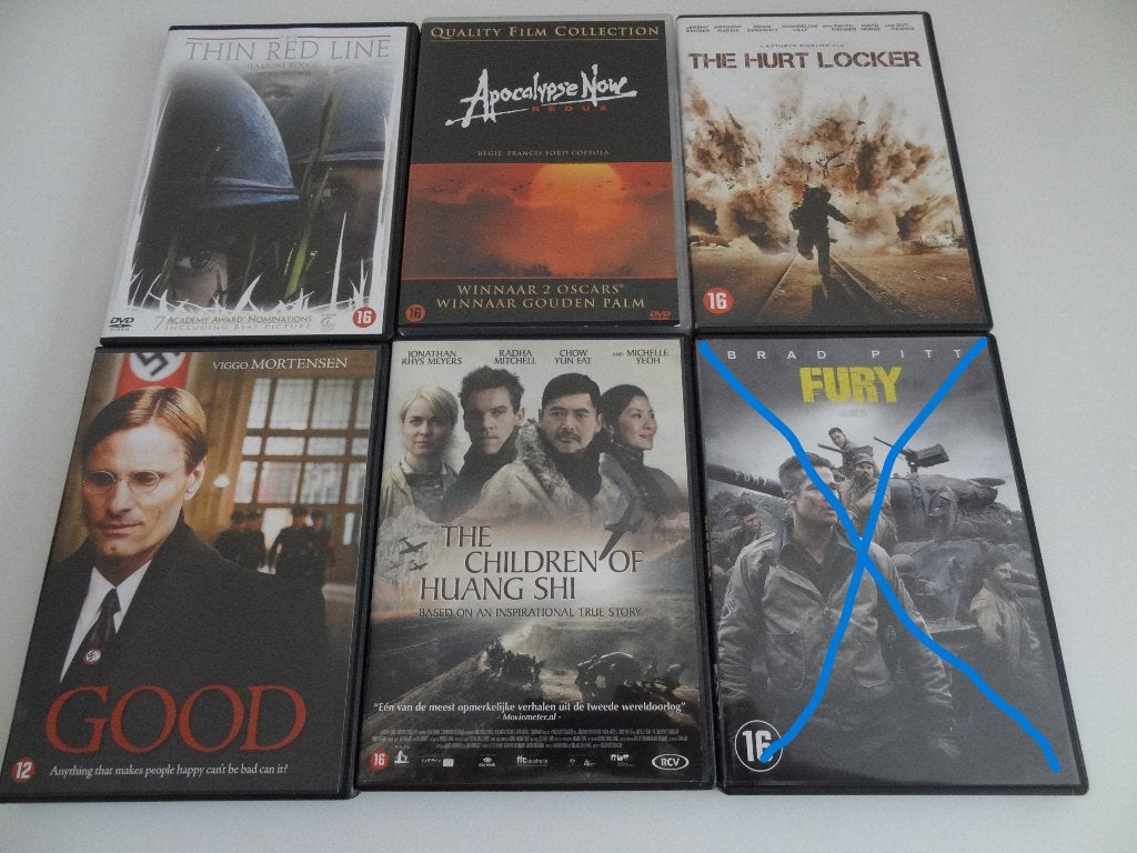 Diverse dvd's oorlogfilms, Alle leeftijden, Ophalen, Zo goed als nieuw