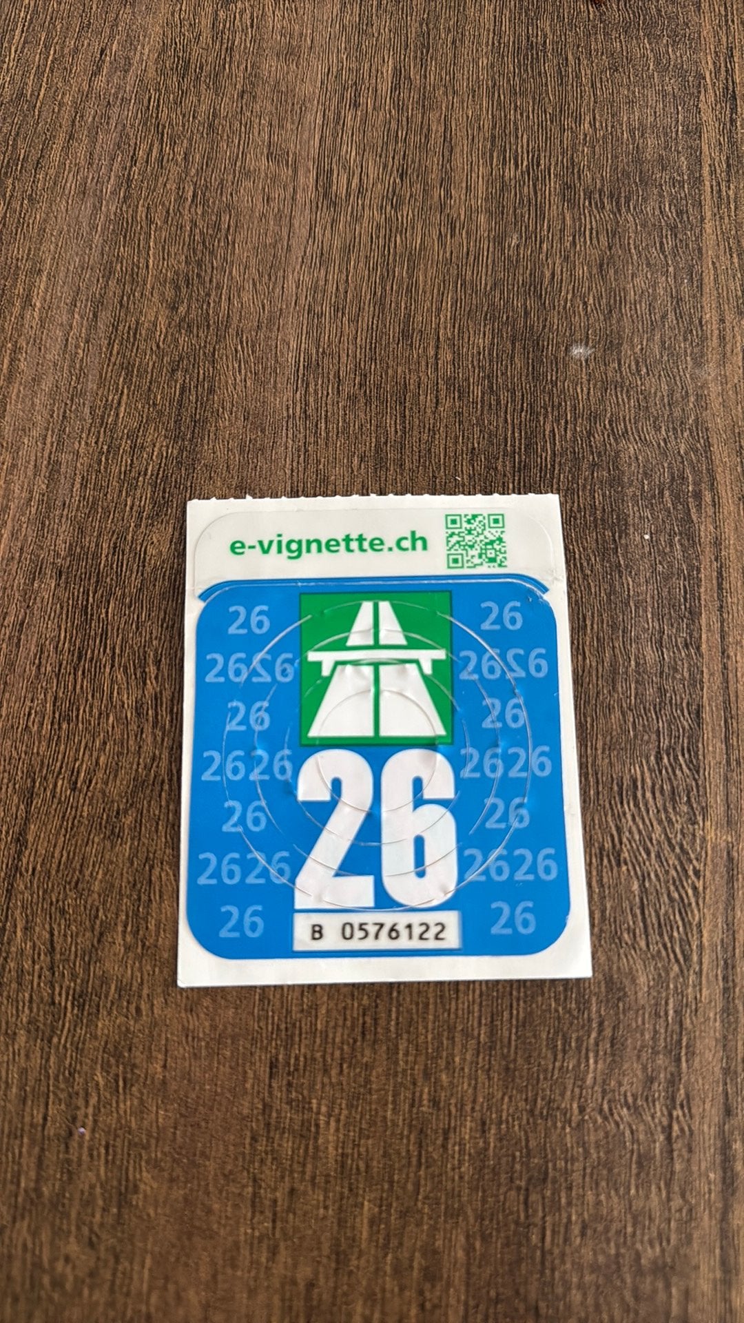 Zwitserland vignet 2026., Tickets en Kaartjes, Autovignetten, Eén persoon
