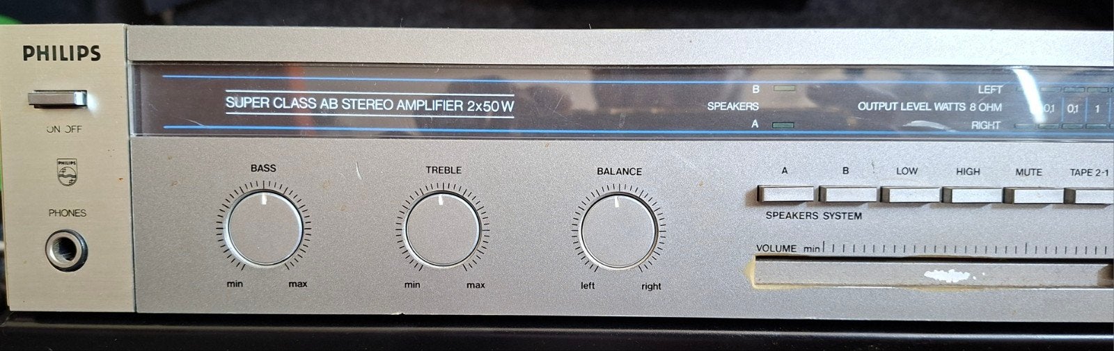 Phillips F4235 integrated stereo amp, Audio, Tv en Foto, Versterkers en Receivers, Ophalen, Gebruikt, Minder dan 60 watt, Overige merken