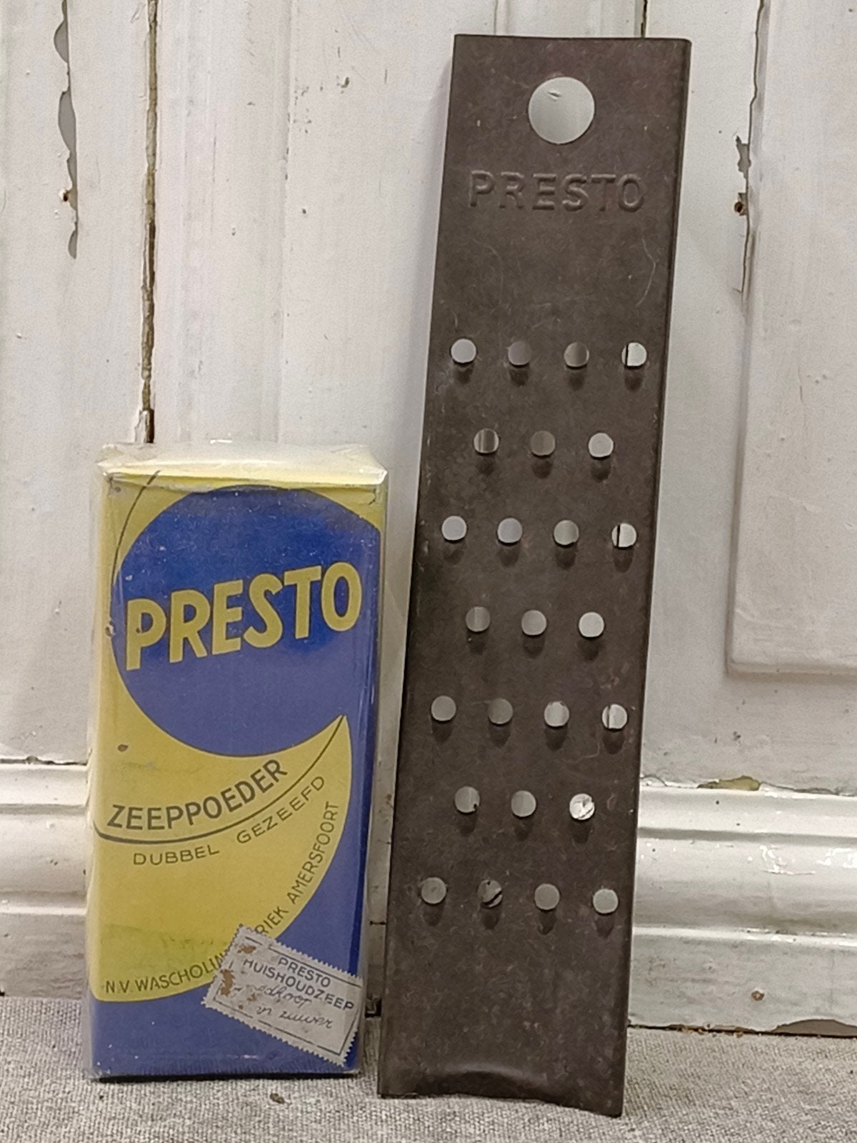oud pakje Presto zeeppoeder plus Presto rasp rasp, Ophalen of Verzenden, Gebruikt