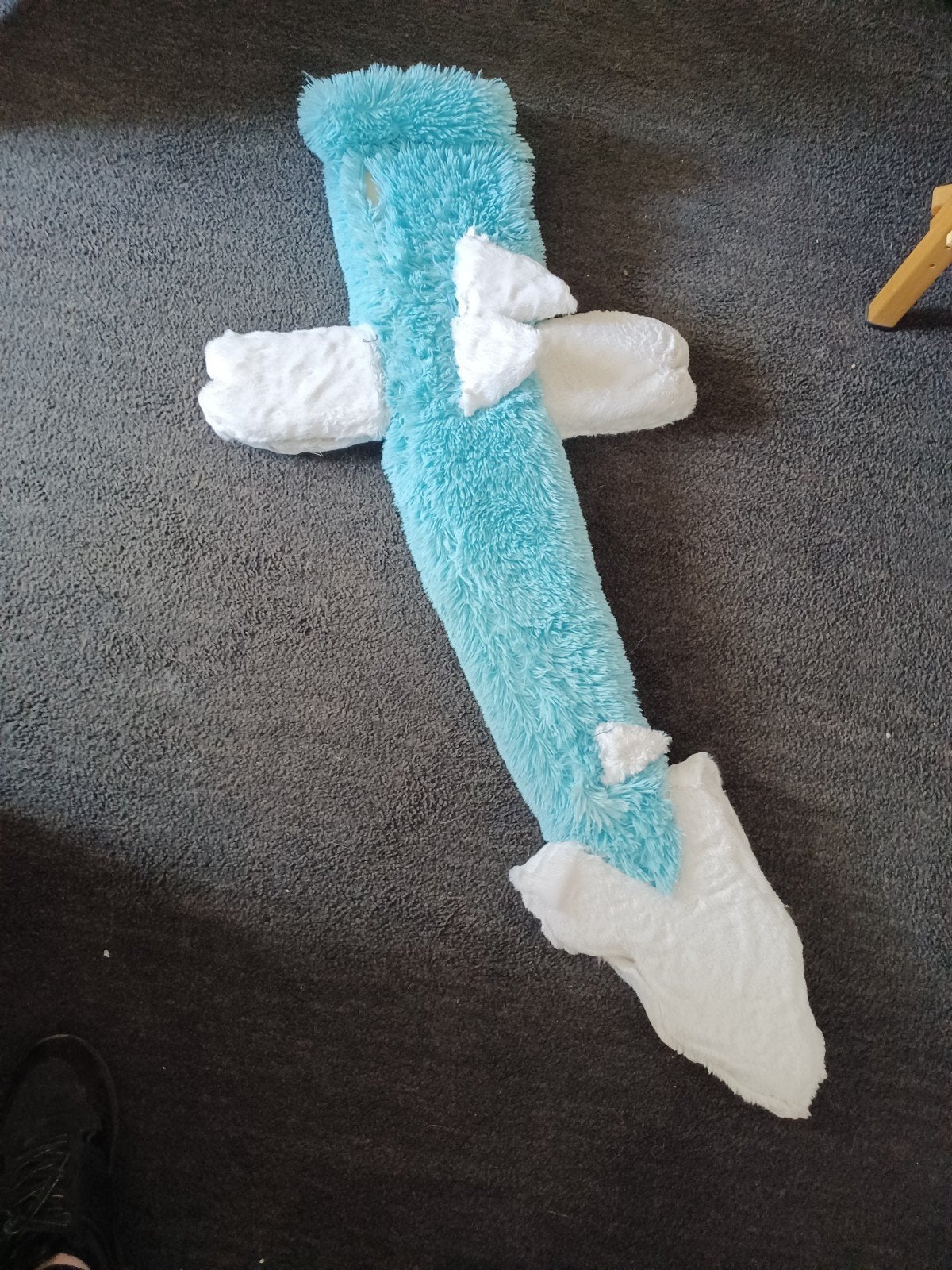 Furry staart - Blauw en wit, Ophalen of Verzenden, Gebruikt, Overige typen