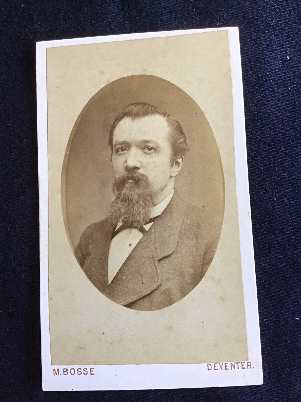 CDV, Man, M. BOSSE, DEVENTER, Carte de Visite, Ophalen of Verzenden, Voor 1940, Gebruikt, Foto