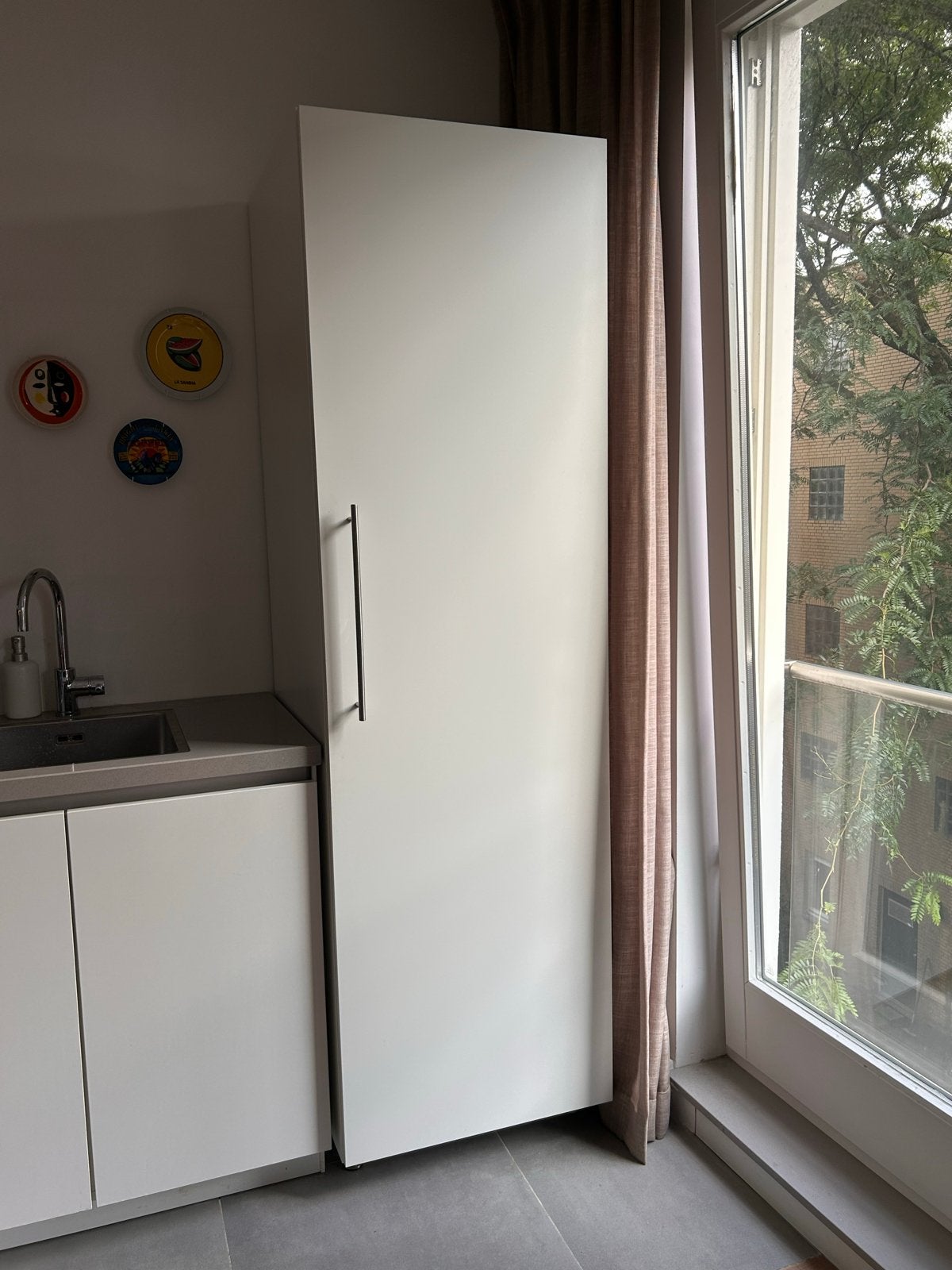 IKEA METOD hoge keukenkast wit, Ophalen, Gebruikt