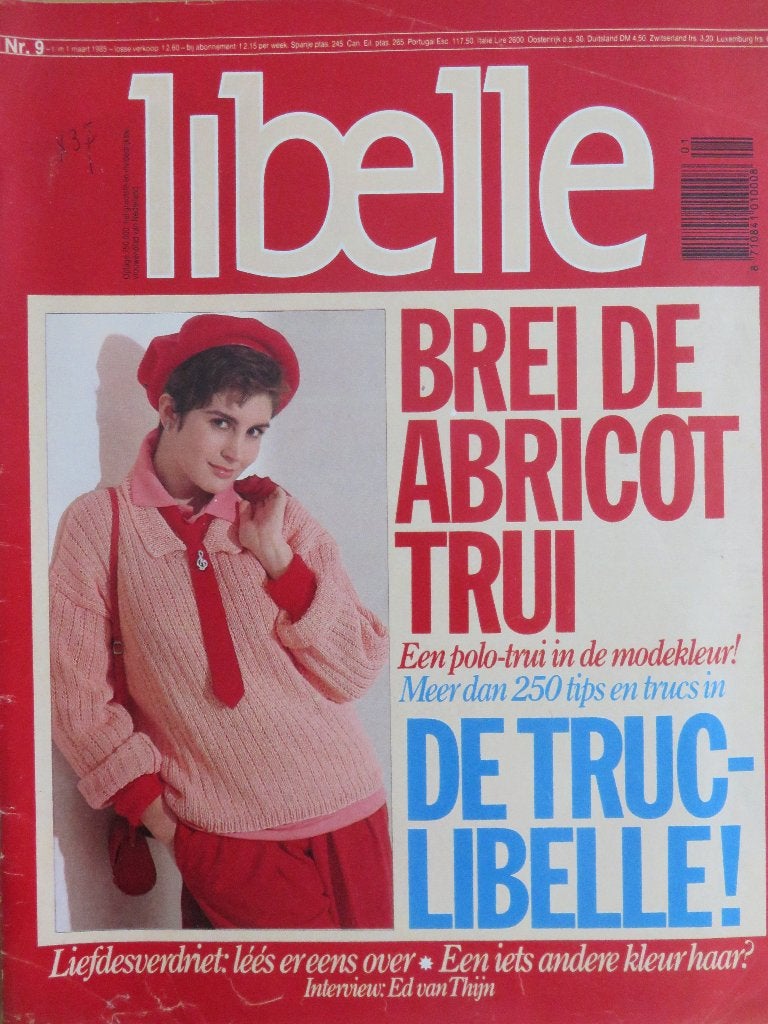 Libelle  nr 9 1985 zgan, Ophalen of Verzenden, Zo goed als nieuw, Breien, Patroon of Boek