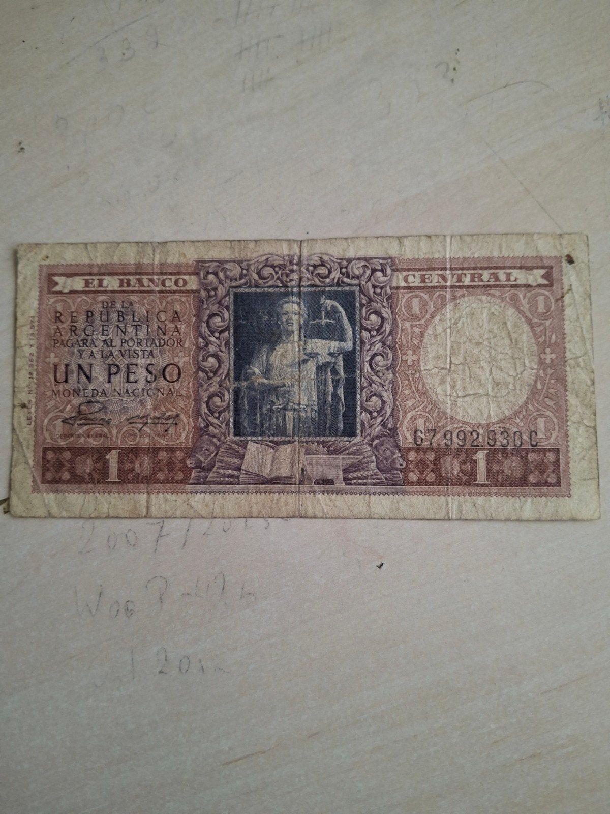 Argentinië 1 Peso biljet 1947, Ophalen of Verzenden