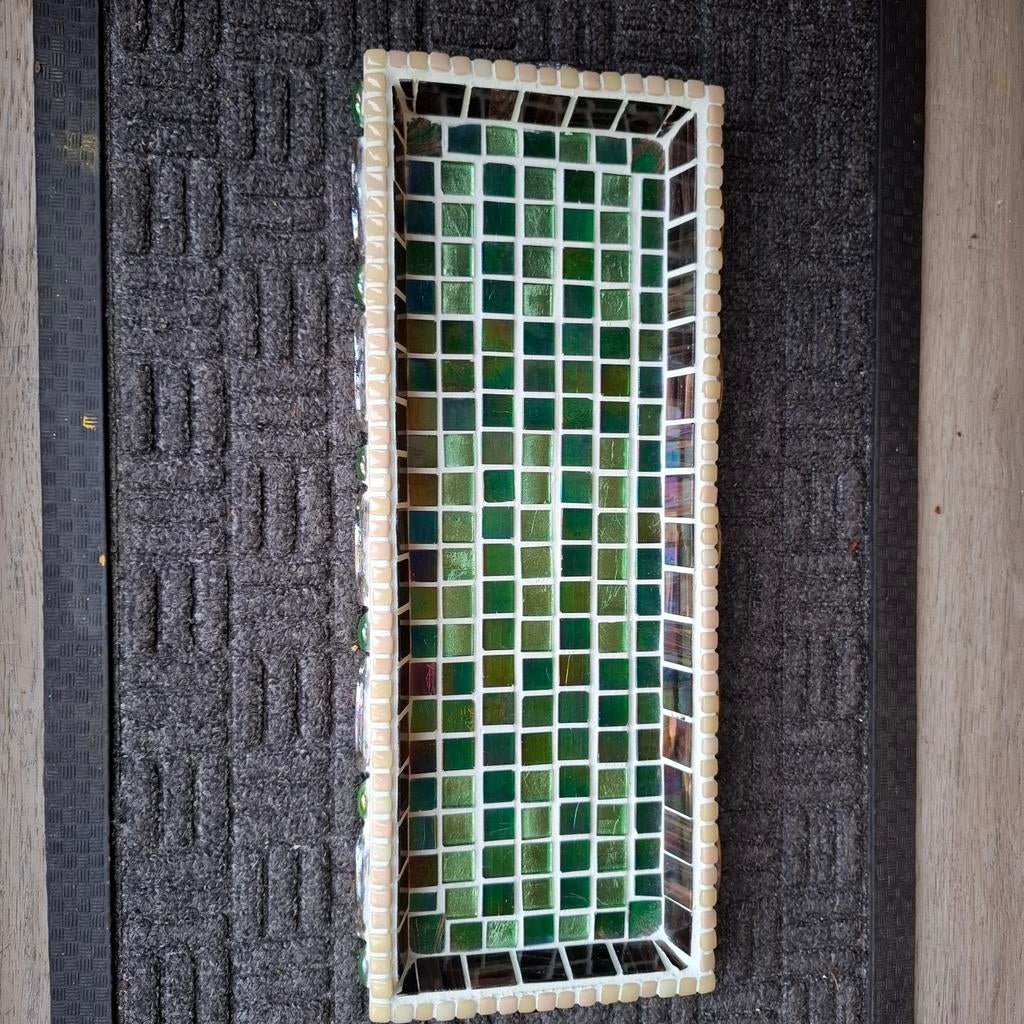 Decoratieve mozaïek langwerpig schaal, Minder dan 50 cm, Ophalen of Verzenden, Zo goed als nieuw, Minder dan 100 cm