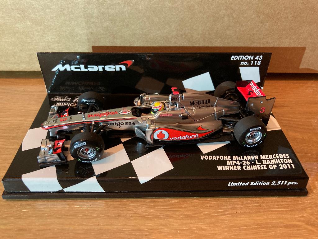 ✅ Lewis Hamilton 1:43 Winner Chinese GP 2011 Mclaren MP4-26, Ophalen of Verzenden, Nieuw, Formule 1