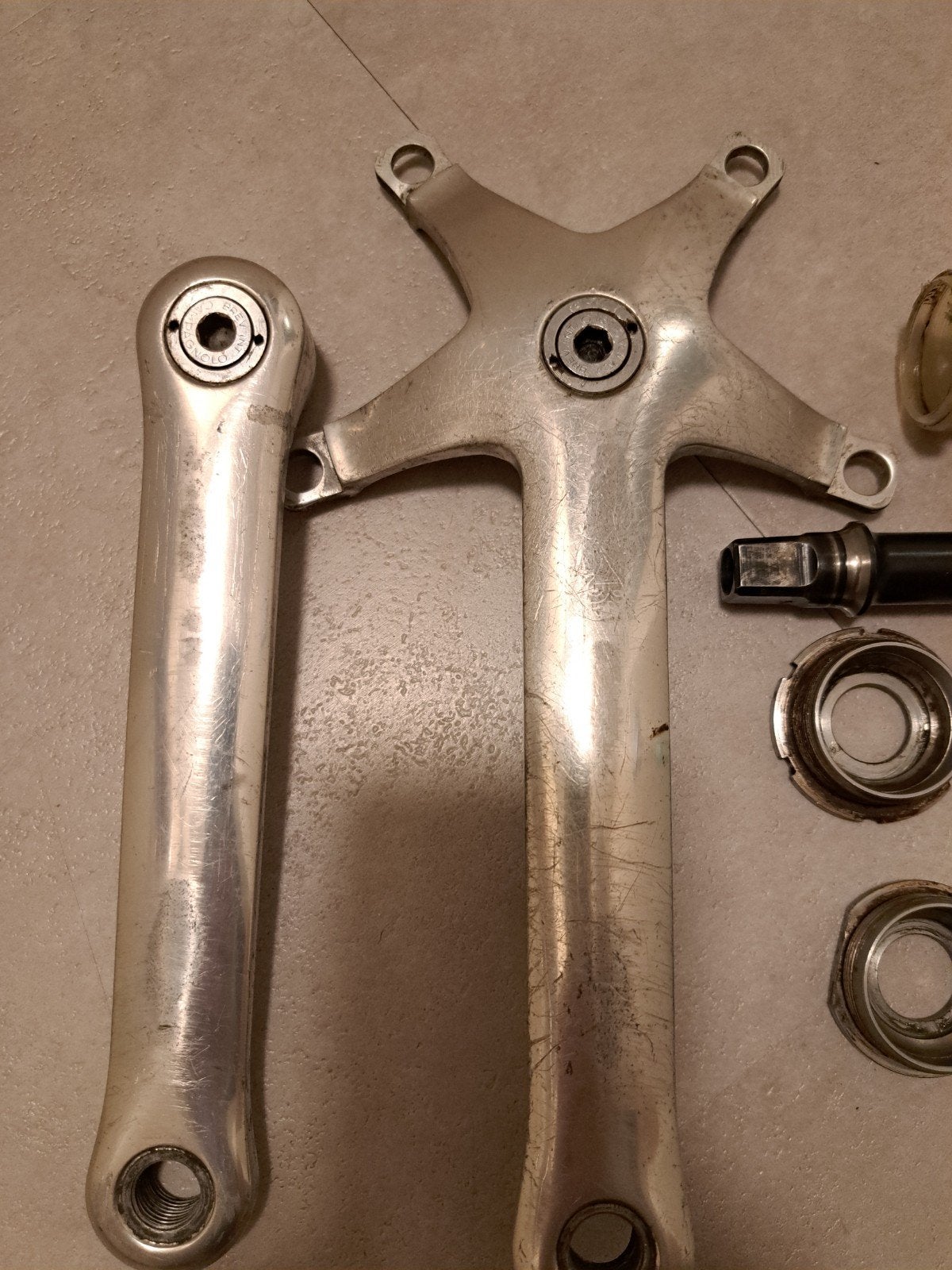 Campagnolo c record crankset, Fietsen en Brommers, Fietsonderdelen, Ophalen of Verzenden