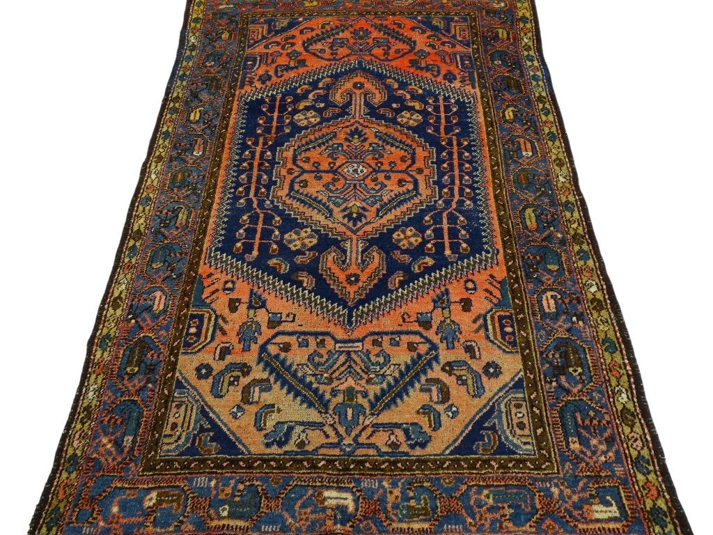 Perzisch tapijt - Sarouk - 194 x 130 cm - Wol - Handgeknoopt, 100 tot 150 cm, -, Blauw, -