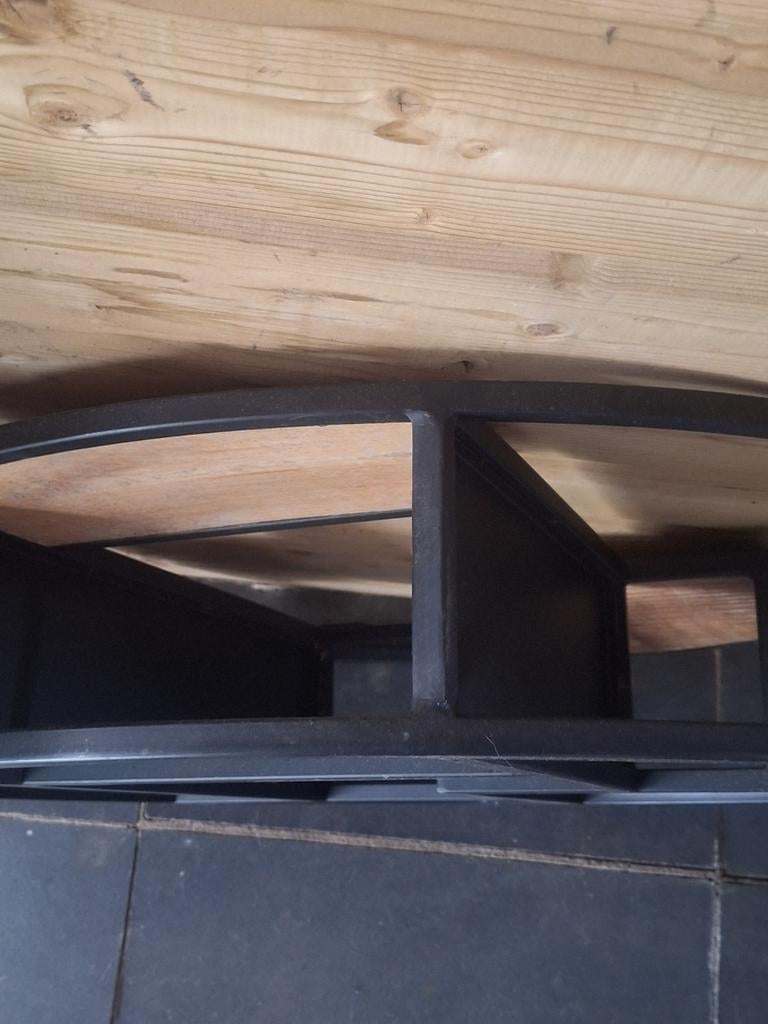 Robuuste wanddecoratie van metaal en mangohout, Huis en Inrichting, Woonaccessoires | Wanddecoraties, Metaal, Industrieel, Zwart