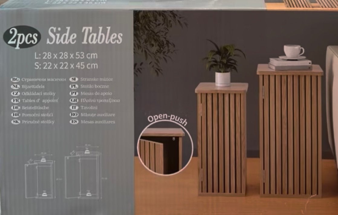 2 kleine kastjes met opbergruimte. Sidetable, bijzettafel, Huis en Inrichting, Tafels | Bijzettafels, Ophalen, Zo goed als nieuw