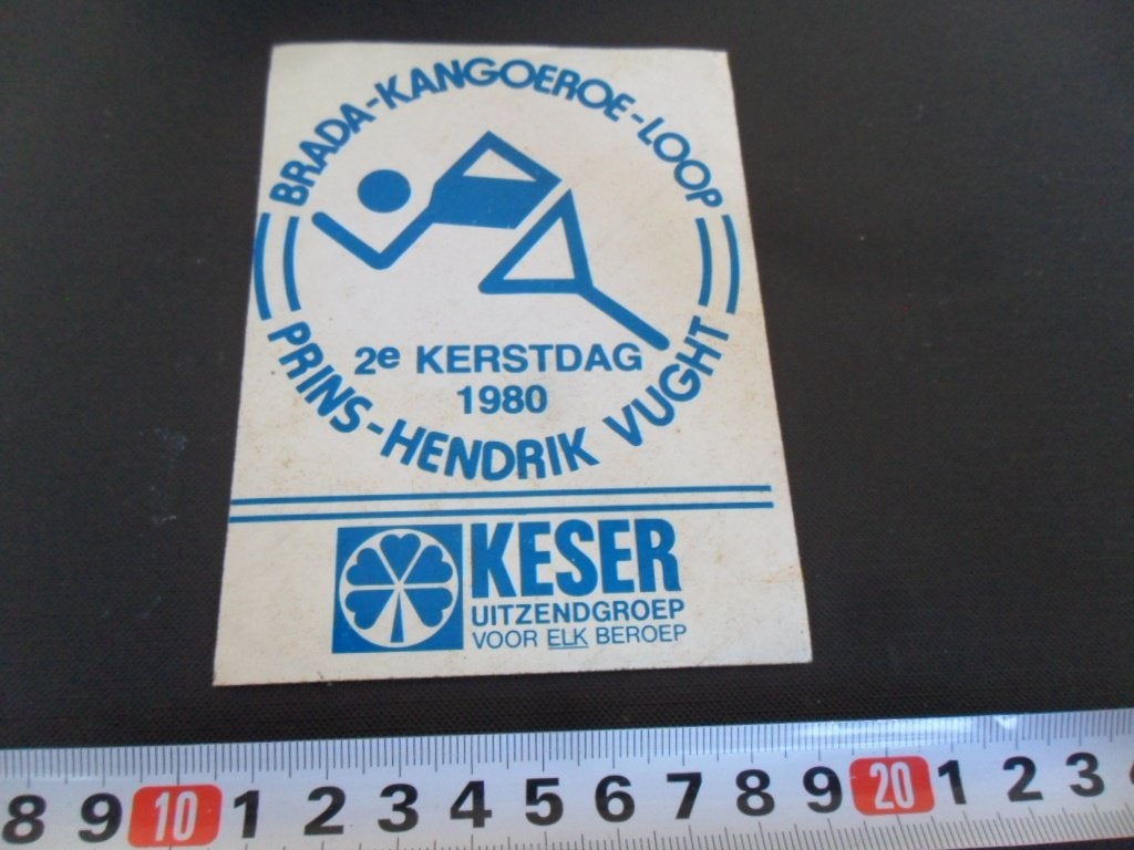 stickers BRADA Kangoeroe-Loop PRINS-HENDRIK Vught 1980, Ophalen of Verzenden, Zo goed als nieuw