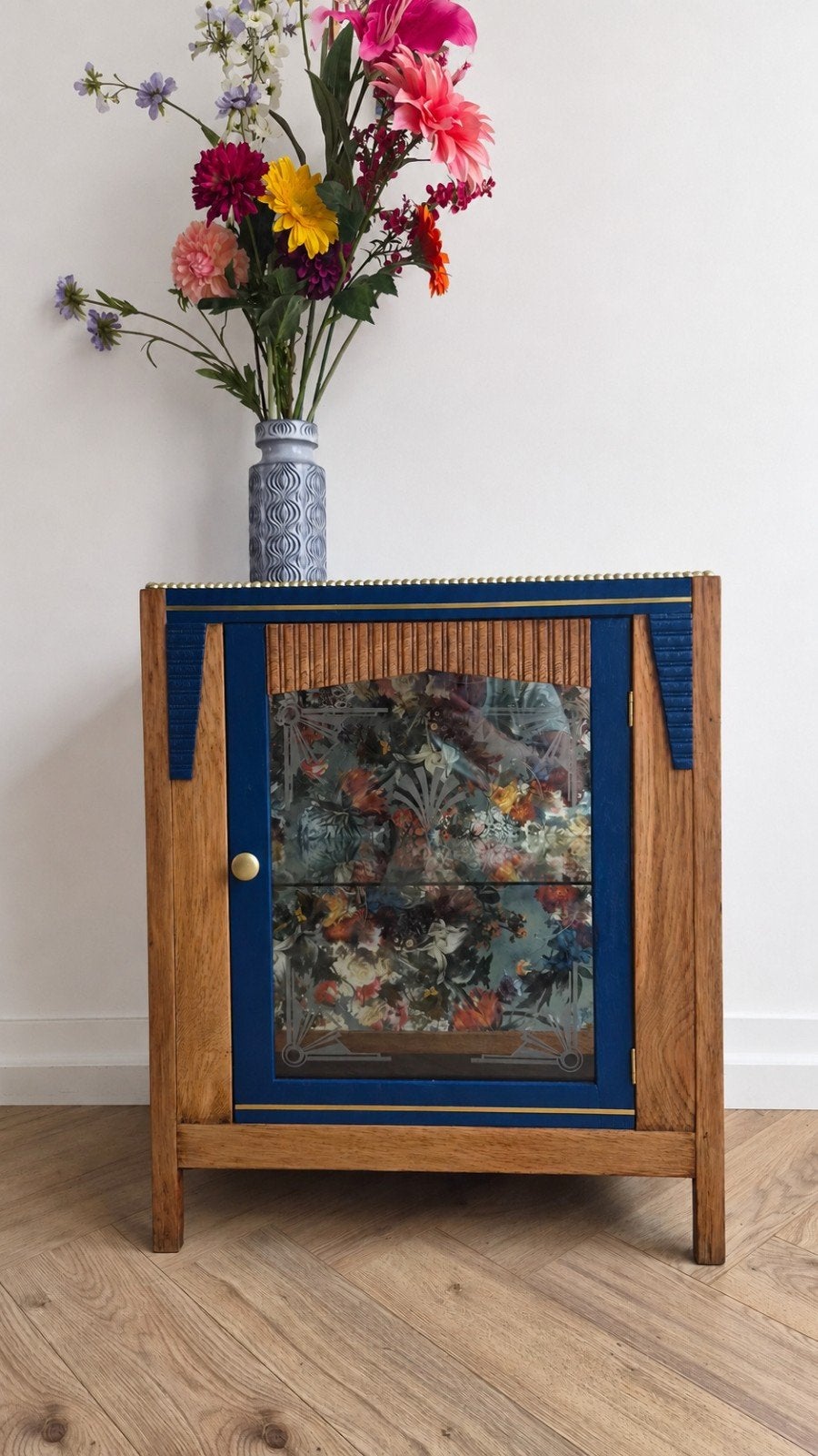 Unieke Art Deco Theekast/Vitrinekast, Ophalen, 50 tot 100 cm